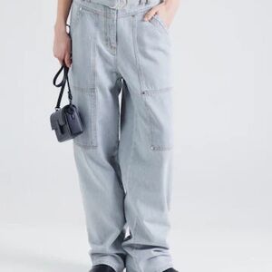 IRO Light Gray Flare & Wide Leg Jeans
